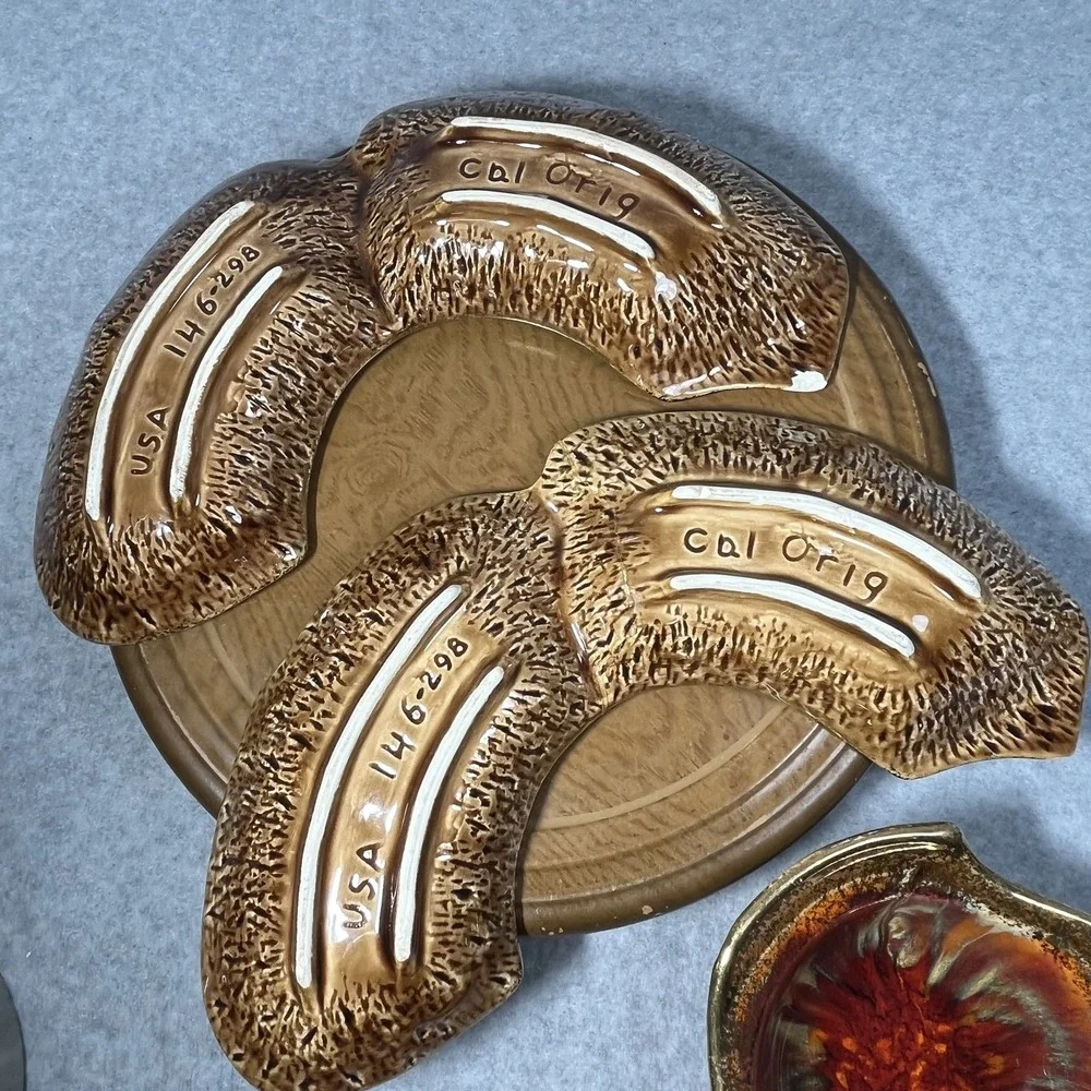 Vtg‎ California Originals Lazy Susan Chip Dip Set USA 146-298 5pc Serving READ